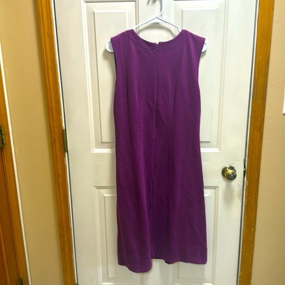 Ethos Paris Organic Cotton Purple Sleeveless Maxi Dress Floral Design size M - Picture 2 of 7